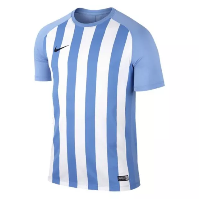 Nike Kinder T-Shirt Striped Segment III Trikot Fußballshirt, Blau/Weiß, 13-15 Ja