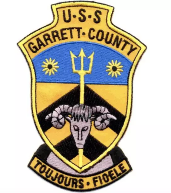 5" Navy Uss Garrett County Lst-786 Embroidered Patch