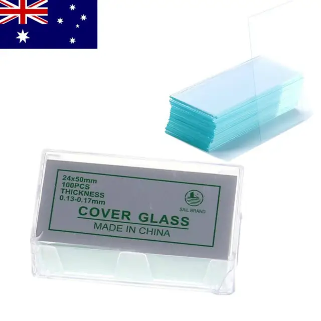 200PCS Blank Glass Micro Cover Slips 24x50mm - Microscope Slide Glass Covers AU