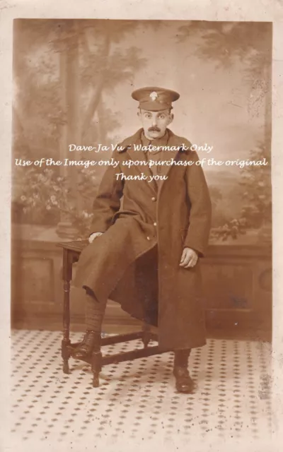 RPPC: WW1 - Studio Portrait: The Royal Fusiliers (City of London Regiment) (RF)