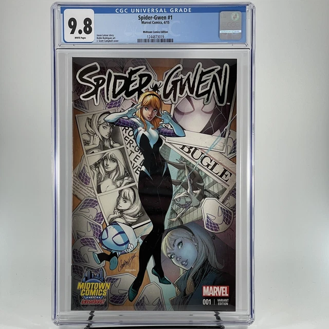 SPIDER-GWEN #1 CGC 9.8 - MIDTOWN VARIANT (2015) - J SCOTT CAMPBELL 1st SERIES