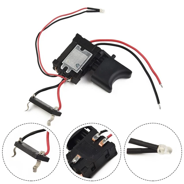 Remplacement, Métal Trigger Interrupteur Remplacement Outils 7.2V-24V Noir Sans