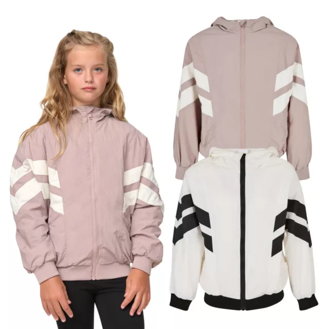 Urban Classics Bambini Ragazze Crinkle Batwing Giacca da Mezza Stagione Training