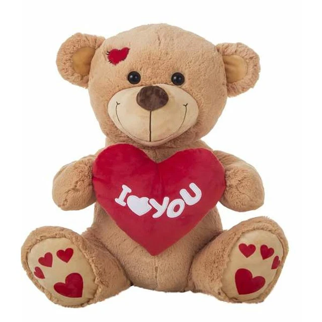 FLUFFY TOY I Love You Bear 55 cm Brown £46.10 PicClick UK