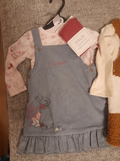 Baby Girls Bnwot Dress Sets Outfits Clothes Bundle 6-9 Months tights bodysuits 2