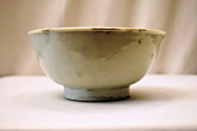 Antik Chinesisch Export Porzellan Schale Qing Dynastie Töpferei Weiß Farbe