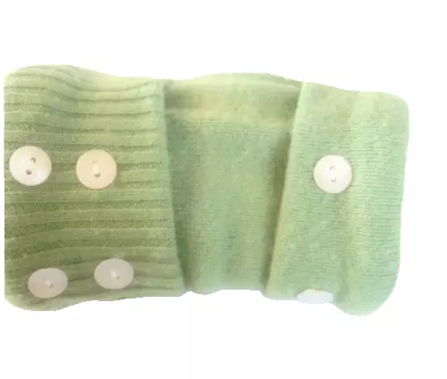 Fingerless Gloves Green Lime 100% Cashmere S M L Small Medium Large Os Mittens