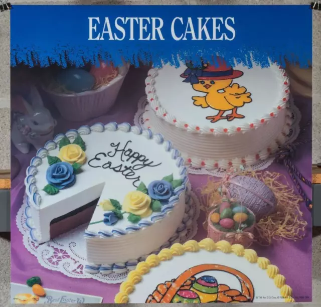 Dairy Queen Promotional Poster For Backlit Menu Sign Easter Cakes dq2