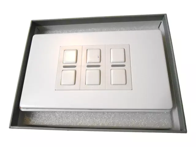 Lightwave L23WH Smart Dimmer 3 Gang Wall Switch  - White Metal - WiFi -