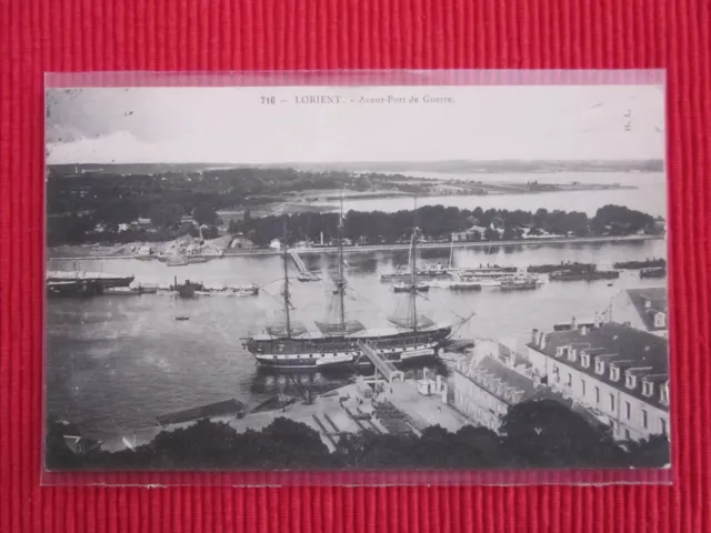 Cpa Ecrite Timbre Lorient Avant Port De Guerre Bâteaux Morbihan Bretagne