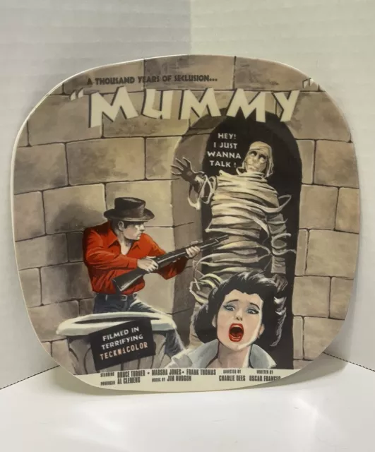 Mulberry Home MUMMY 8” Decorative Plate Cult Classic Horror Film Collectible