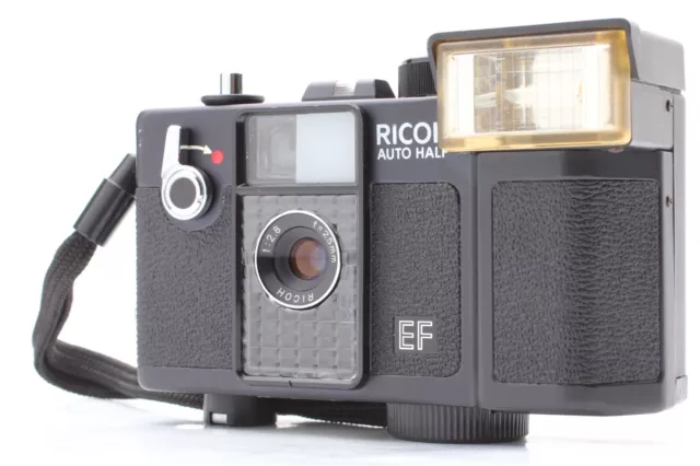 All Works !!【MINT++】 Ricoh Auto Half EF Black Half Frame 35mm Film Camera JAPAN