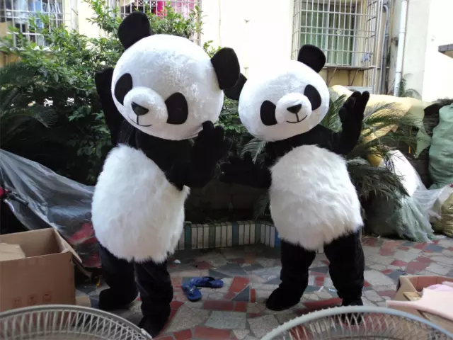 Chinese Panda Bear Mascot Costume Adults suits Fancy Dress Birthday Party