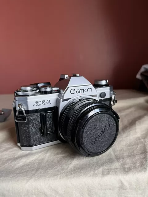 Canon AE-1 35mm with FD 50mm F/1.8 Lens No Reserve. Great Condition Please read.