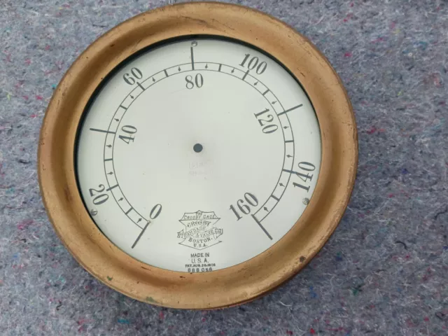 Large 10.25" Crosby Gage 160 PSI Brass Steam Gauge Gage & Valve Co NO DIAL HAND