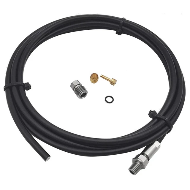 Annadue Hydraulischer Scheibenbremsschlauch Für Fahrrad – Mit Oliven & Einsätzen, Ca. 3 M, Schwarz