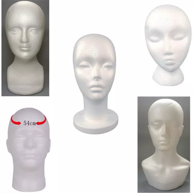 3x Female Foam Mannequin Head For Wig Making Display Stand Hat