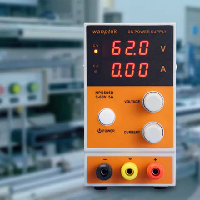 Labornetzteil Netzgerät Regelbar DC Trafo Stabilisiert EU Plug 60/100V 3/5A DHL