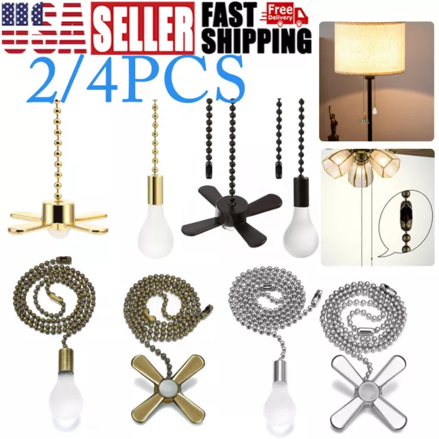 6X Ceiling Fan Light Bulb Pull Chain Beaded Ball Extension Lamp Decor  Connector
