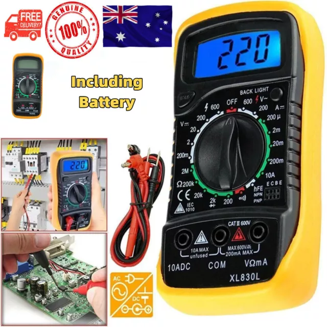 1/2pcs LCD Digital Multimeter AC/DC Voltmeter Current Meter Multi Tester+4 Leads