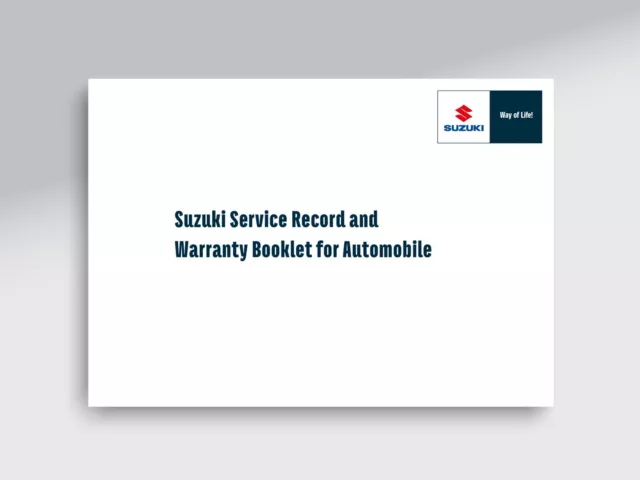 Suzuki Splash Service History Book-Manual For All Models.