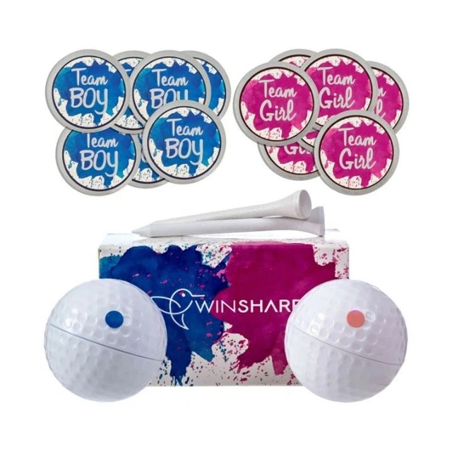 Gender Reveal Golf Balls Exploding Golf Ball Set - 2 Balls - 1 Pink & Blue