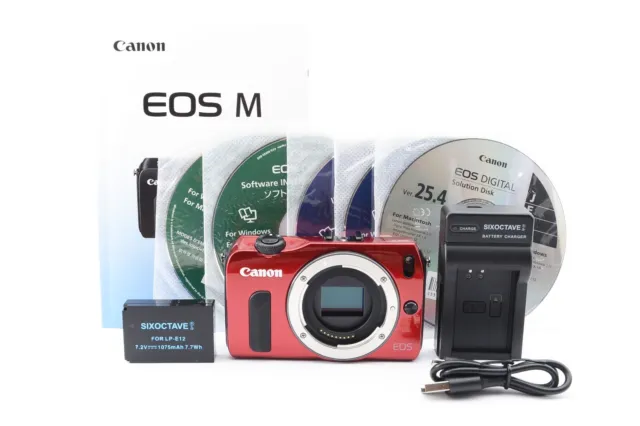 Canon EOS M 18.0MP Mirrorless Digital Camera Body Red from Japan [Near Mint]