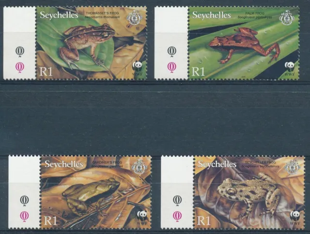 [BIN18011] Seychelles 2003 WWF - Frogs good set very fine MNH stamps