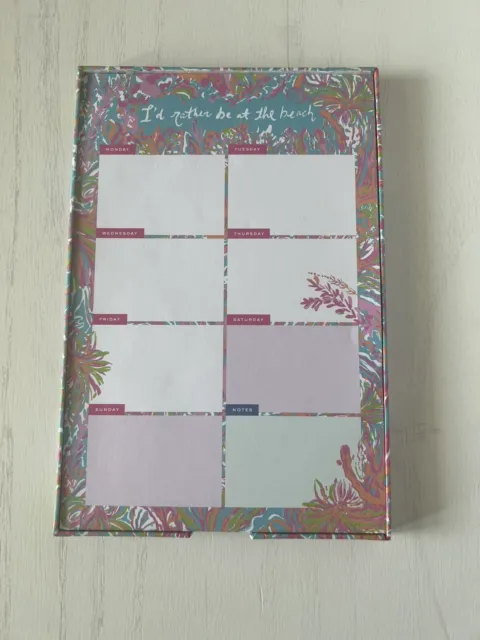 Lilly Pulitzer Undated Weekly Planner Desk Pad Notepad 47 Sheet Totally Blossom