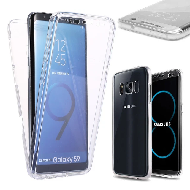 Coque Etui Housse 360 Clear FULL TPU Gel Silicone Tactile Pour Samsung S7 S8+ S9