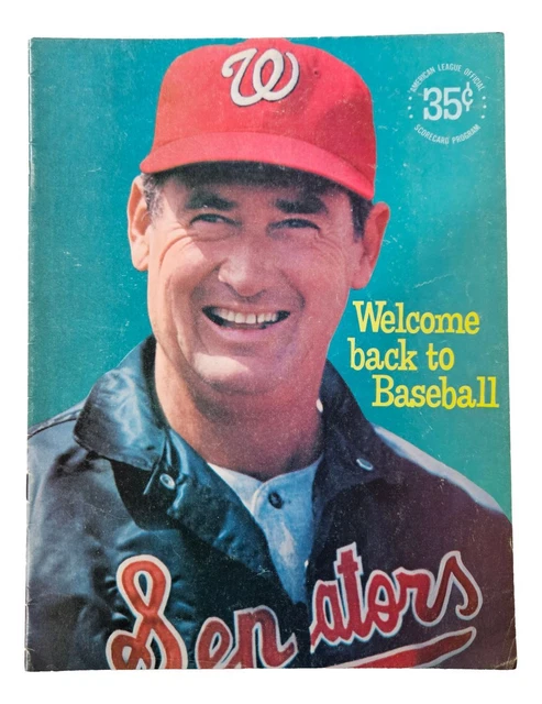 WASHINGTON SENATORS 1969 Officiel Programme Tableau de Score EUR 22,14