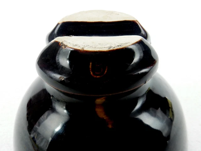 Antique Porcelain Electrical Insulator, High Voltage, Deep Brown/Black, #INSBN03 8