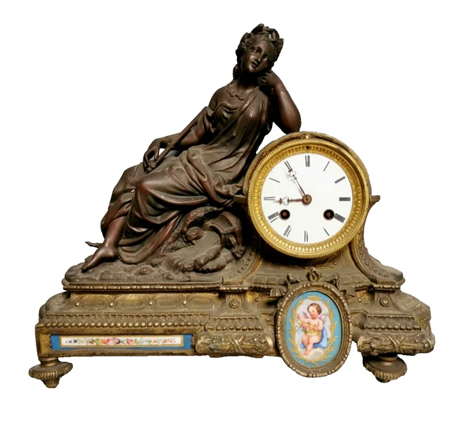 SYH12215-1:12 Horloge de parquet en bois miniature vintage de salon de