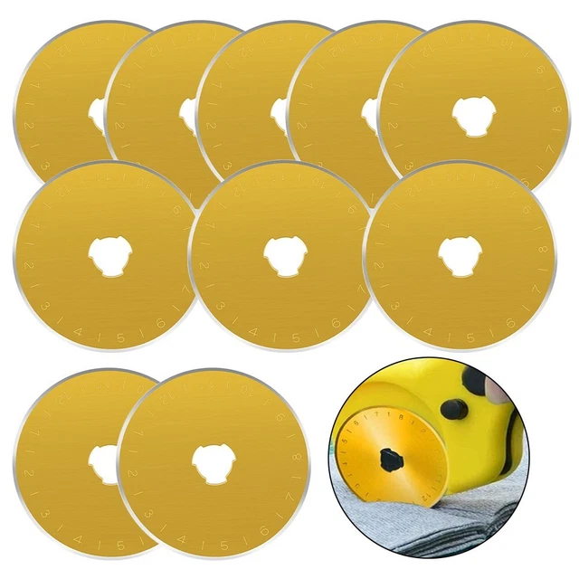 Taskar Lame Rotanti Da 45 Mm In Acciaio SKS-7 - Confezione Da 10 Pezzi - Compatibili Con Olfa E Altri Taglierini - 5