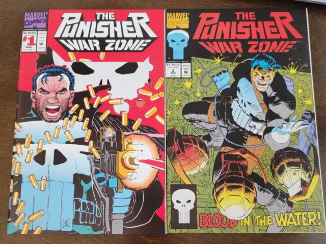 The Punisher War Zone Issues #1 & 2 Marvel Comics