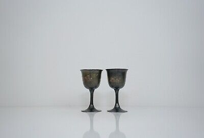 A Pair of Silver Stem Cups, 19th Century
