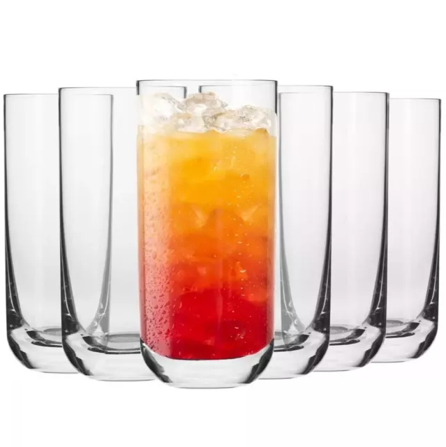 Krosno Glamour Vasos de Agua Jugo Cóctel Bebida | 6 pcs | 360 ml | Lavavajillas