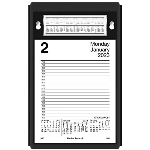 ATAGLANCE 2024 DAILY Desk Pad Calendar Refill, 5" x 8", Large, Style