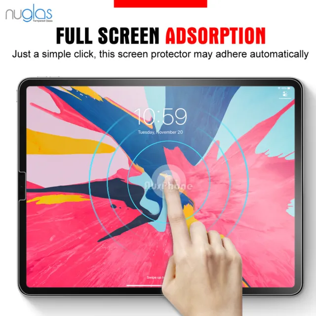 Nuglas Tempered Glass Screen Protector For Apple iPad Air Mini Pro iPad 10.2" 3