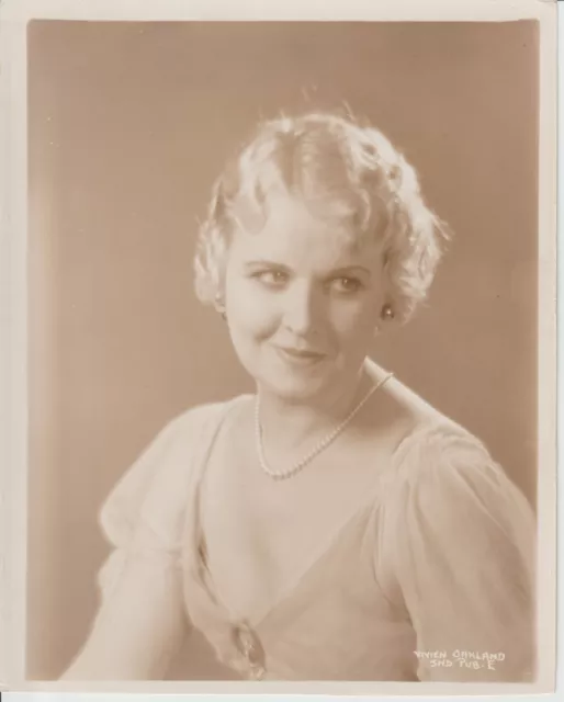 Vivien Oakland - Orig Studio Portrait Publicity Photo - Silent Film Star - 1930S