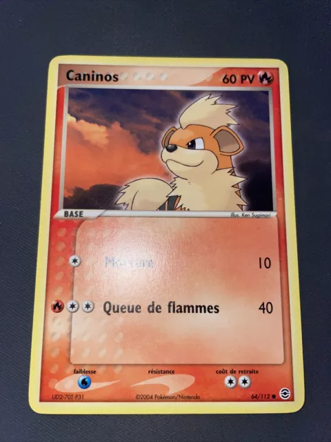Common Caninos - Pokemon 64/112 Ex Red Light Green Leaf Close To New Fr