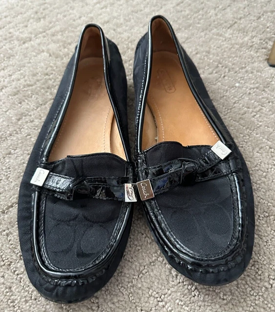Coach Women's Black Frida Loafers Sz 7.5B