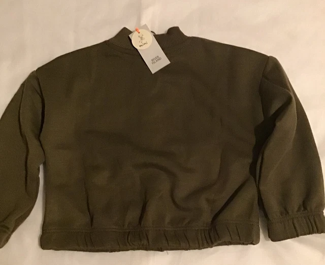 River island mini girls aged 2-3 years dark khaki frilly tracksuit BNWT 8