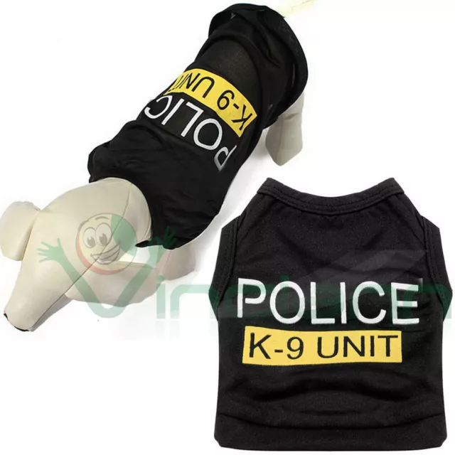 Maglia maglietta Police Dog vestito t shirts cane cucciolo animale domestico