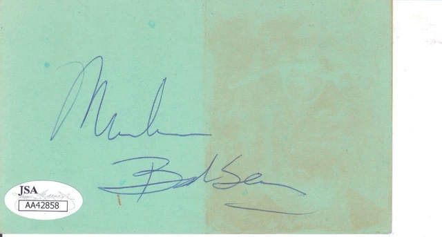 MARTIN BALSAM d. 1996 Signed 3x5 Index Card Actor/Psycho JSA AA42858