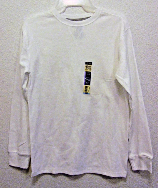 Kid's XL Long Sleeves White Underwear Faded Glory