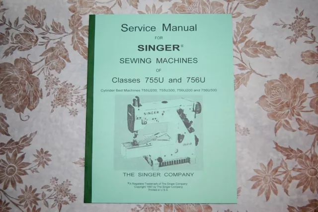 Professionelle Full Edition Servicehandbuch für Singer 755U & 756U Nähmaschinen.