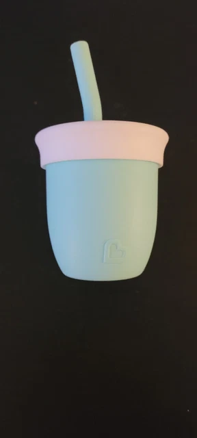 C’est Silicone! Open Training Cup with Straw for Babies and Toddlers 6 Coral