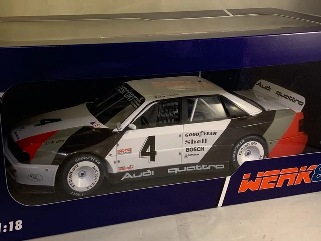 WERK 1/18 Audi 200 Quattro Trans-Am Testcar 1987 – Noire #? – Stuck – NEUF