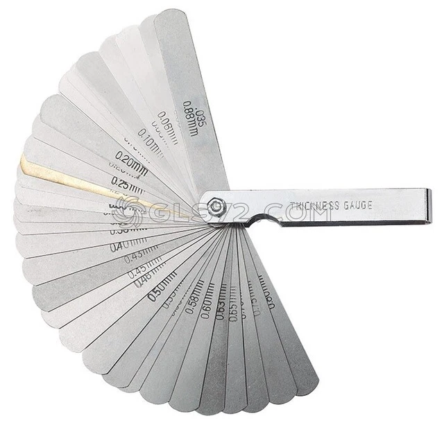 Jauge D'épaisseur 17 Lames - De 0,02 à 1 Mm, Acier, Pliable, Précision Mécanique